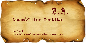 Neumüller Montika névjegykártya